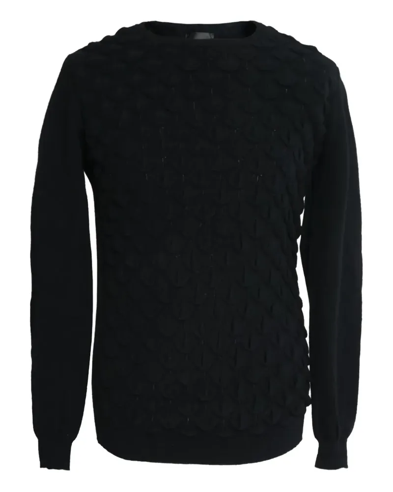 Les Hommes Klassischer Pullover - Schwarz Schwarz