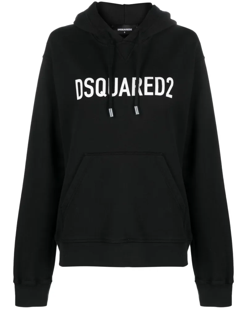 Dsquared2 Hoodie mit Logo-Print - Schwarz Schwarz