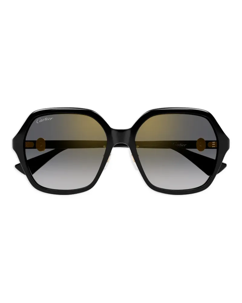 Cartier geometric-frame sunglasses - Schwarz Schwarz