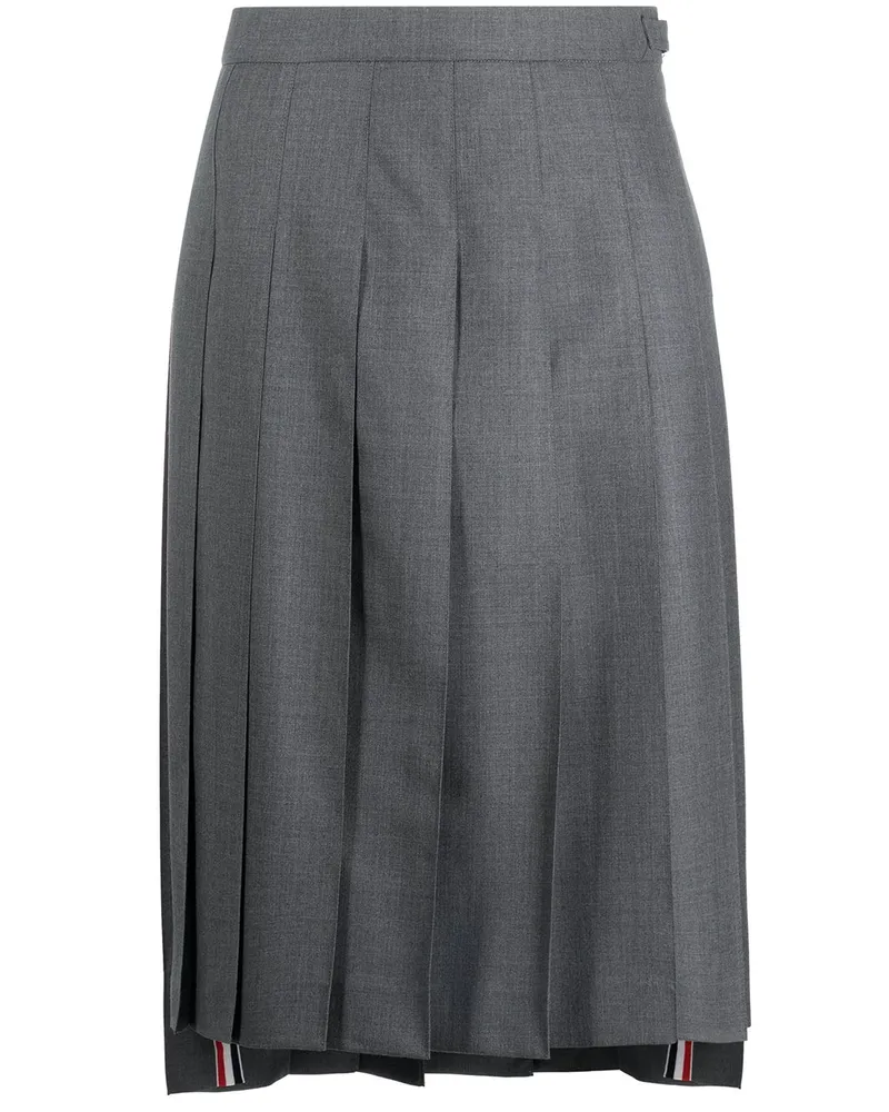 Thom Browne Midirock mit Falten - Grau Grau