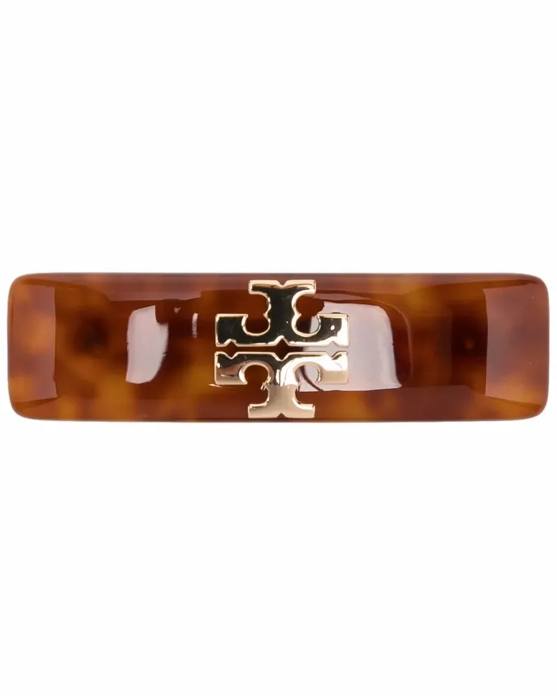 Tory Burch Haarspange mit Logo - Braun Braun