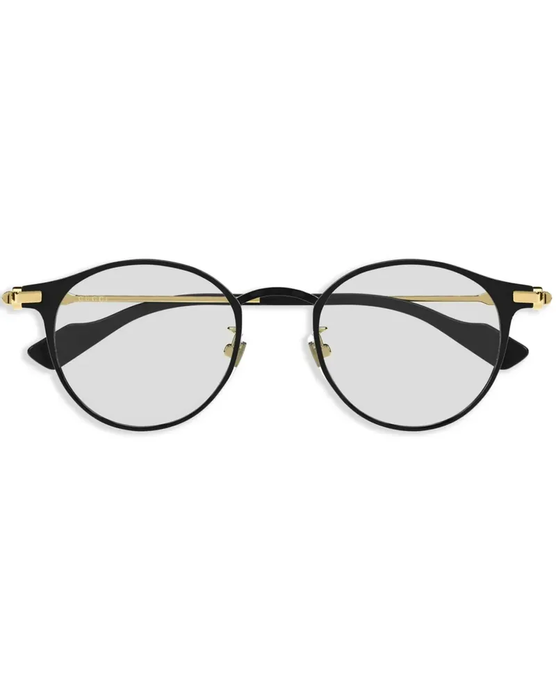 Gucci Brille mit rundem Gestell - Schwarz Schwarz