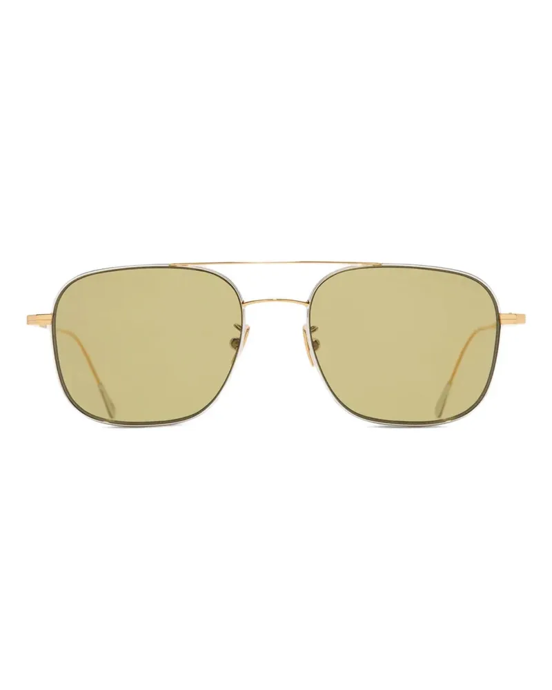 Cutler and Gross Sonnenbrille mit eckigem Gestell - Gold Gold