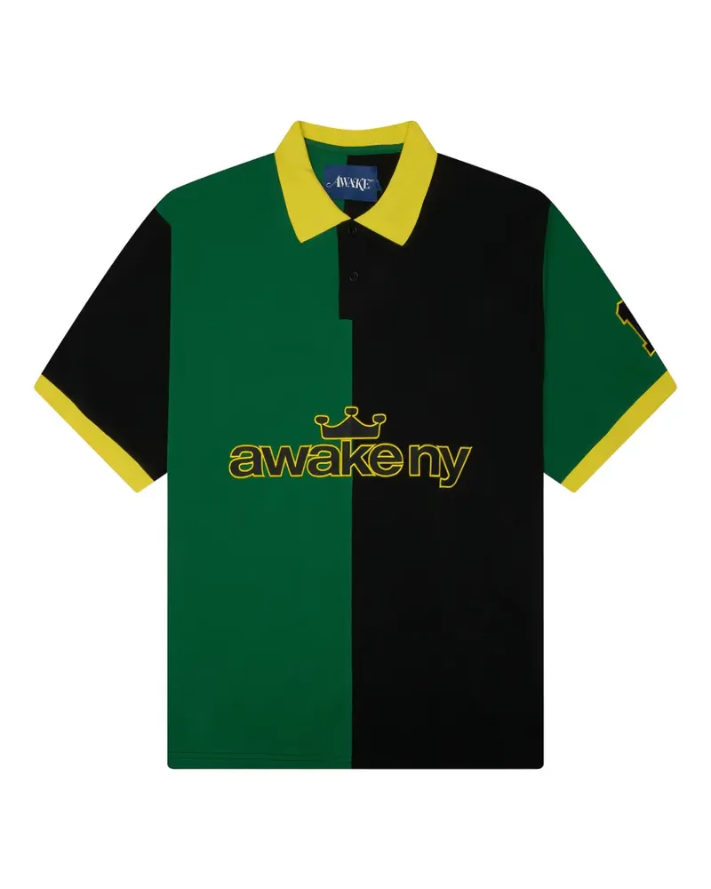 AWAKE NY Poloshirt mit Logo-Stickerei - Grün Grün