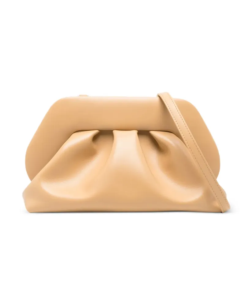 THEMOIRÈ gathered clutch bag - Nude Nude