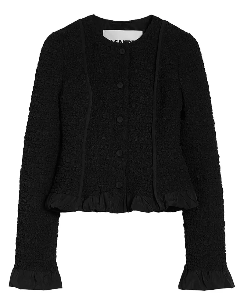 Jil Sander Strukturierte Jacke - Schwarz Schwarz
