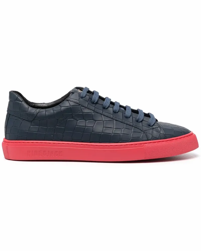Hide & Jack Sneakers mit Kroko-Optik - Blau Blau