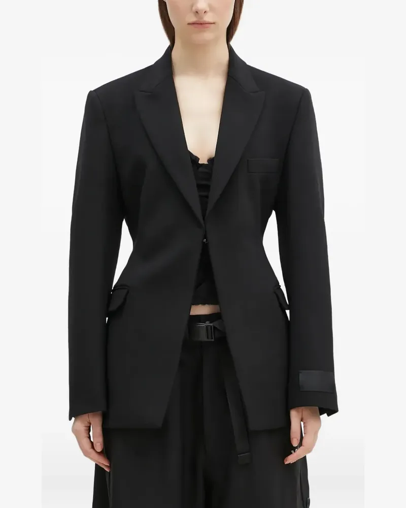 VETEMENTS Sakko mit Logo-Patch - Schwarz Schwarz