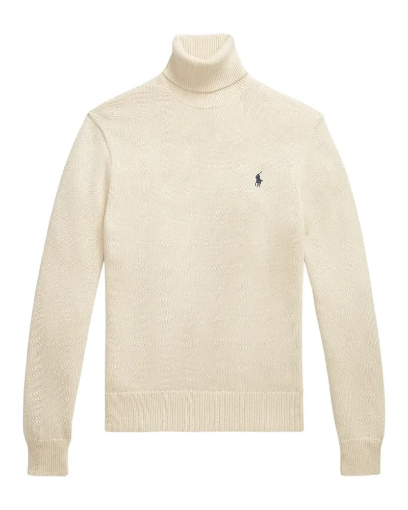 Ralph Lauren roll-neck logo-embroidered sweater - Nude Nude
