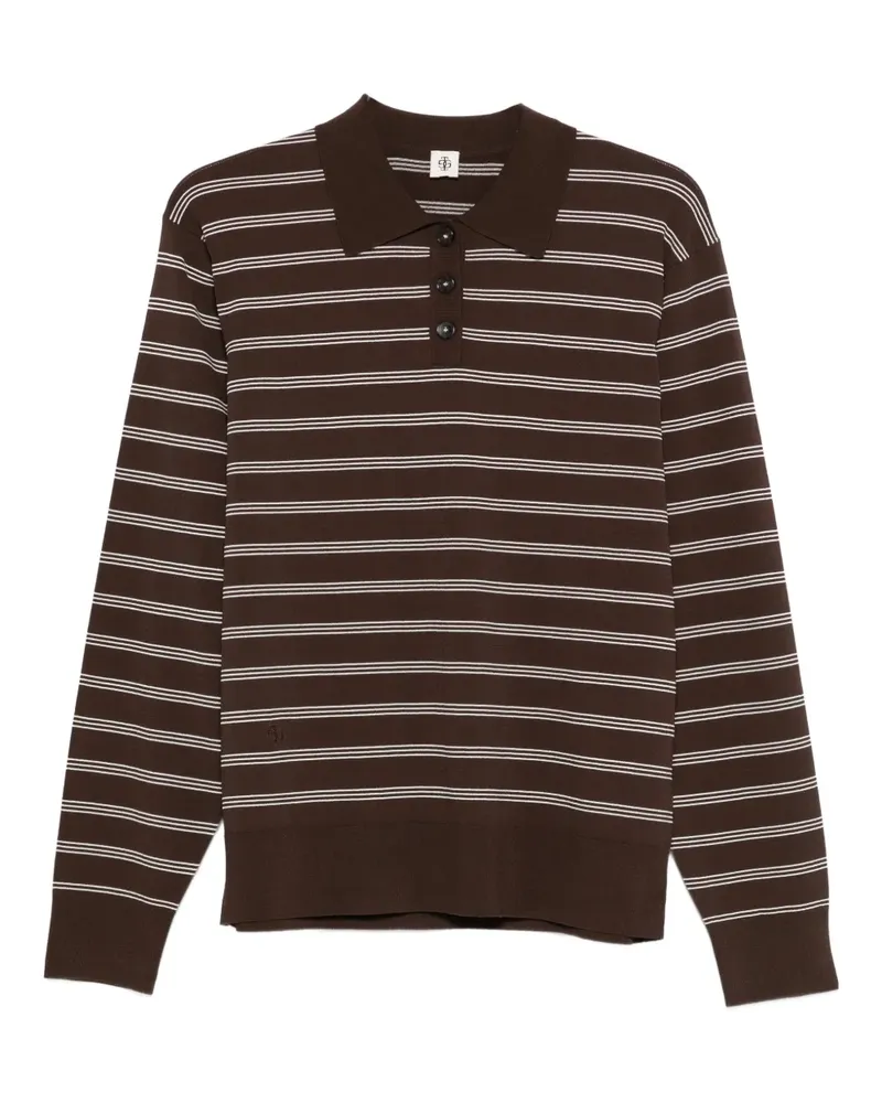 The Garment Gestreiftes Madison Poloshirt - Braun Braun