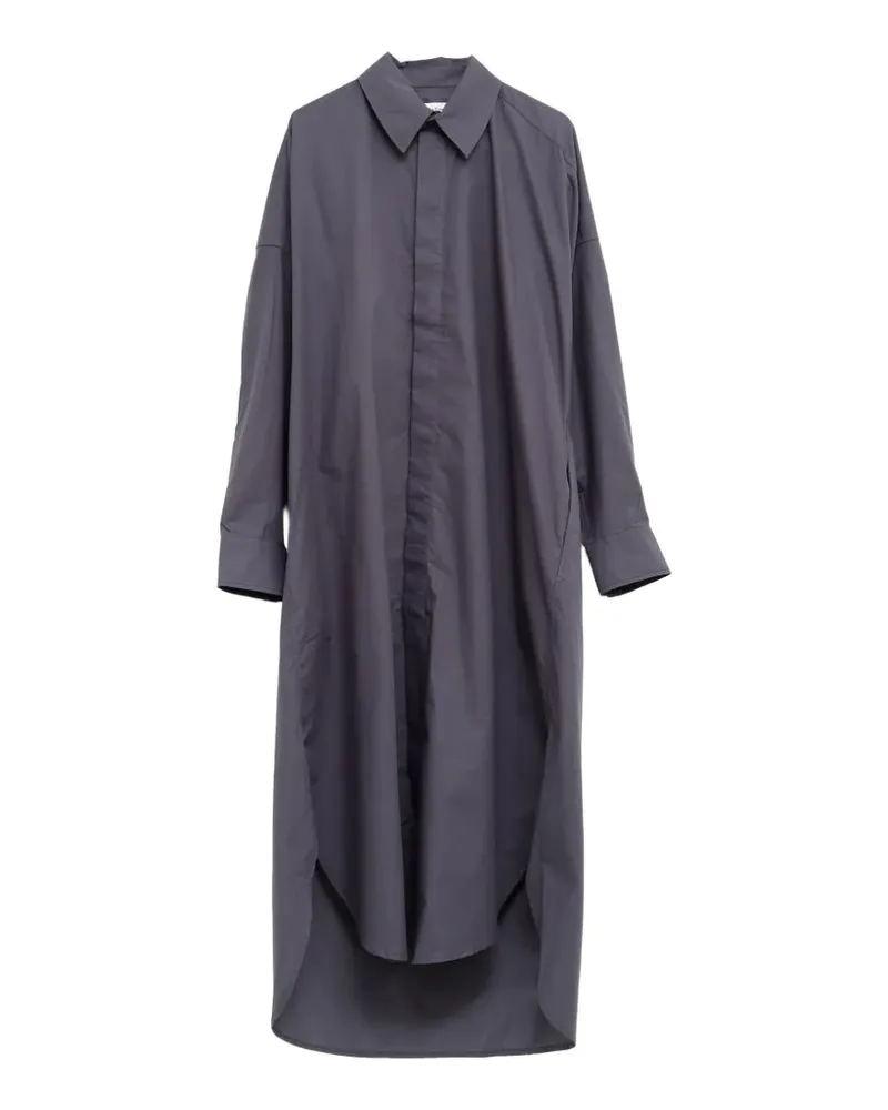 FRANKIE Shop Bloom Hemdkleid mit abgerundetem Saum - Grau Grau