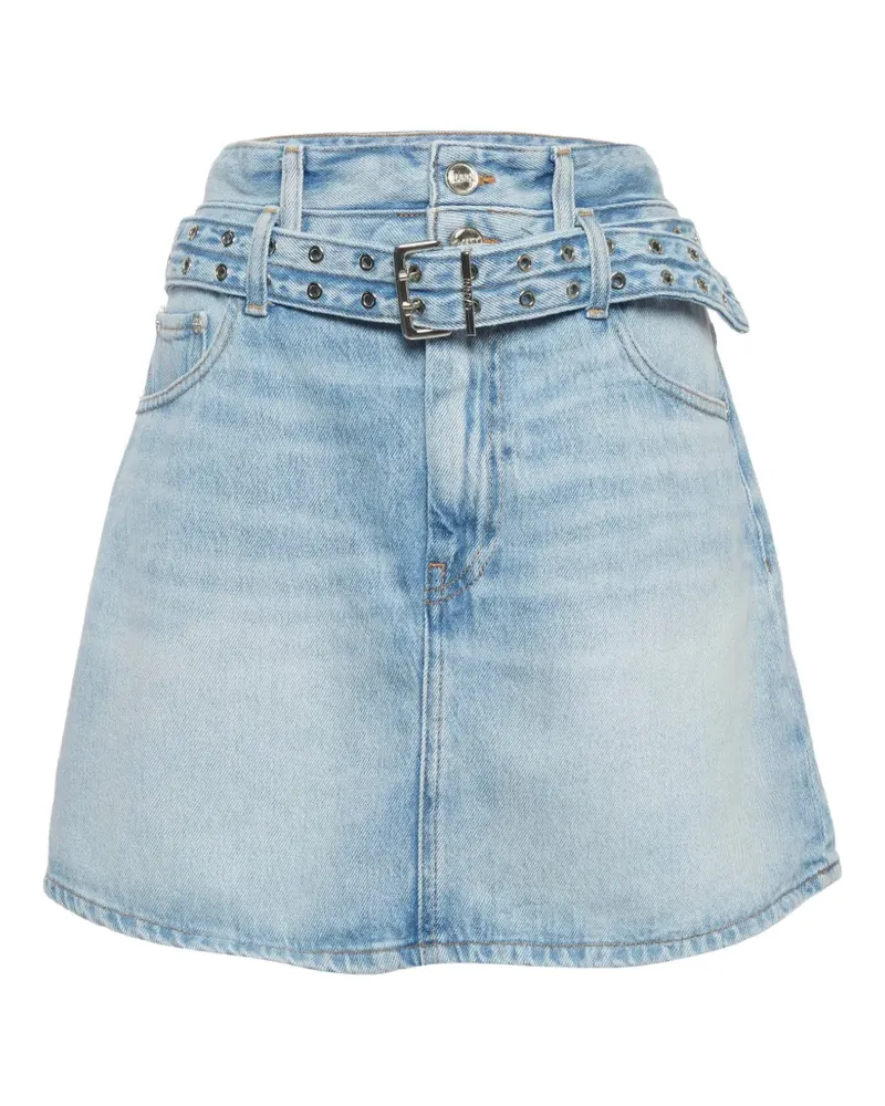 Ganni Minirock mit Gürtel - Blau Blau