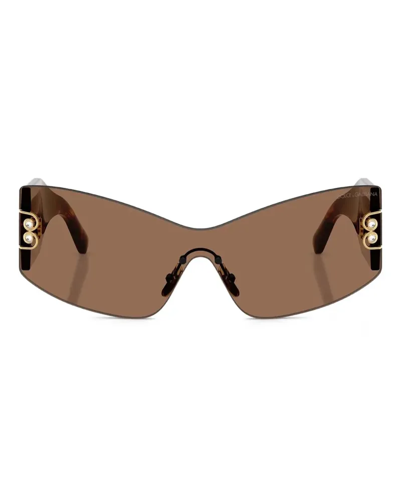 Dolce & Gabbana Verzierte Sonnenbrille - Braun Braun