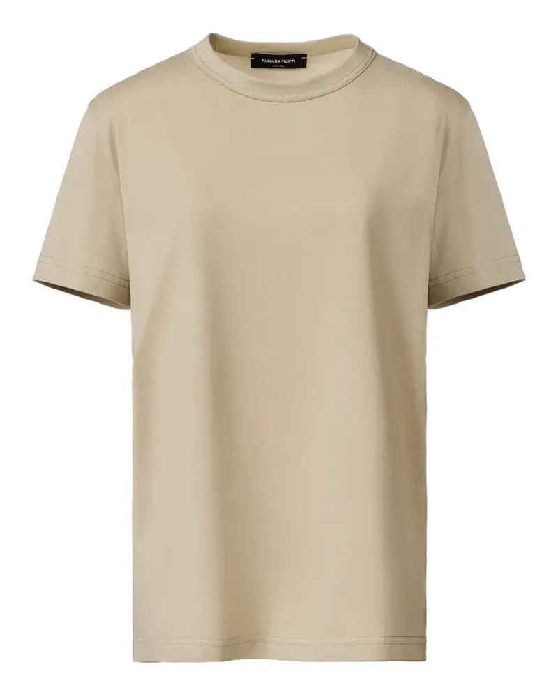 Fabiana Filippi T-Shirt mit Rundhalsausschnitt - Nude Nude