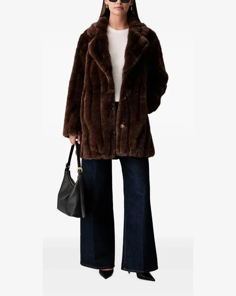 Joseph Ribkoff Mantel aus Faux Fur - Braun Braun