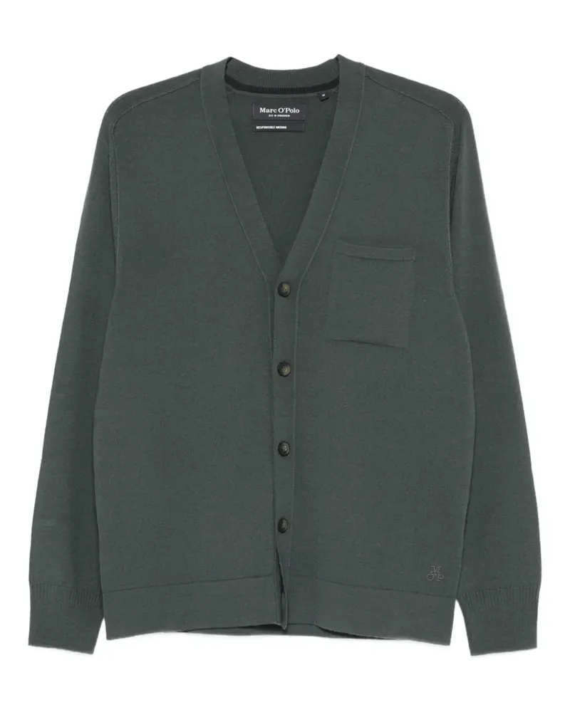 Marc O'Polo V-neck cardigan - Grün Grün