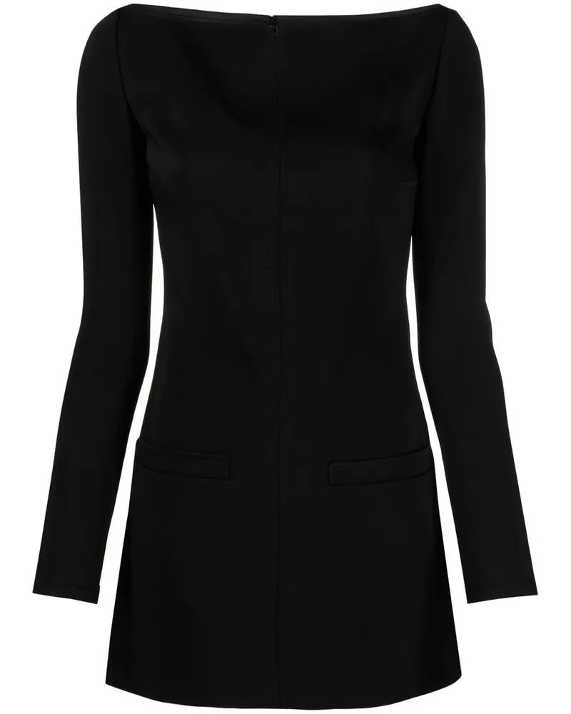 Courrèges Schulterfreies Minikleid - Schwarz Schwarz