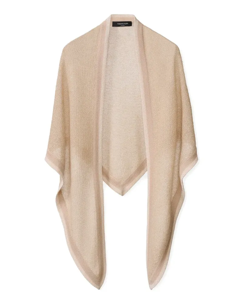 Fabiana Filippi Schal mit Paillettenbesatz - Nude Nude