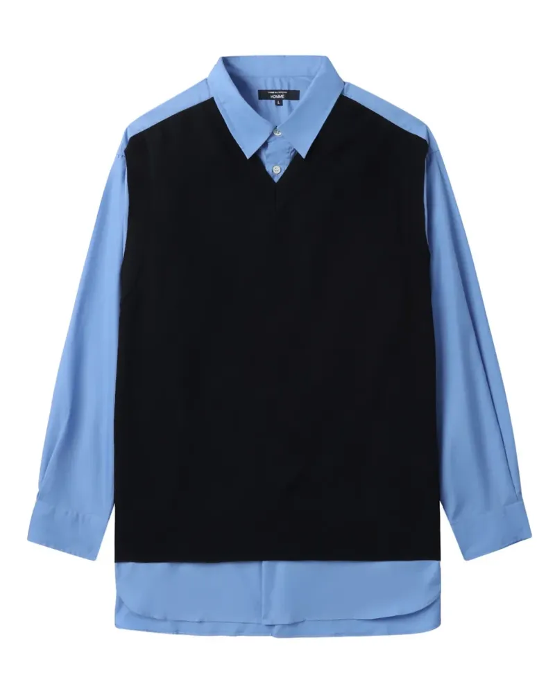Comme des Garçons Hemdweste im Layering-Look - Blau Blau