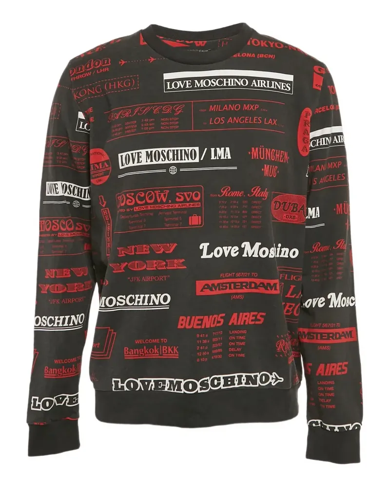 Moschino Sweatshirt mit Logo-Print - Schwarz Schwarz