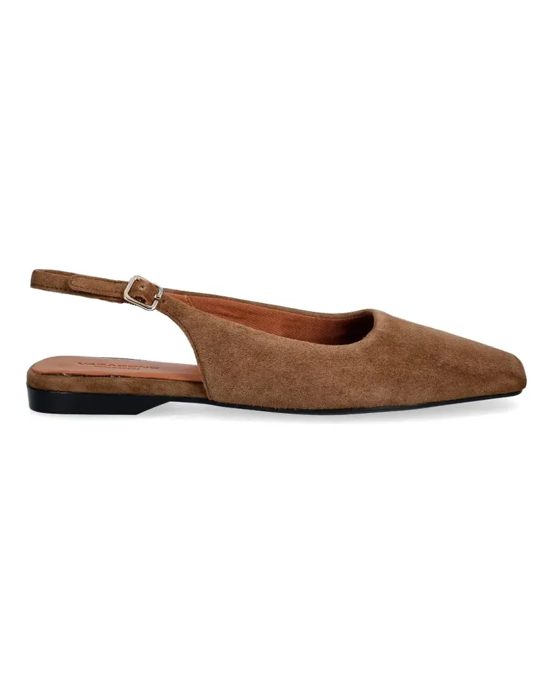 Vagabond Delia square-toe slingback ballet flats - Braun Braun