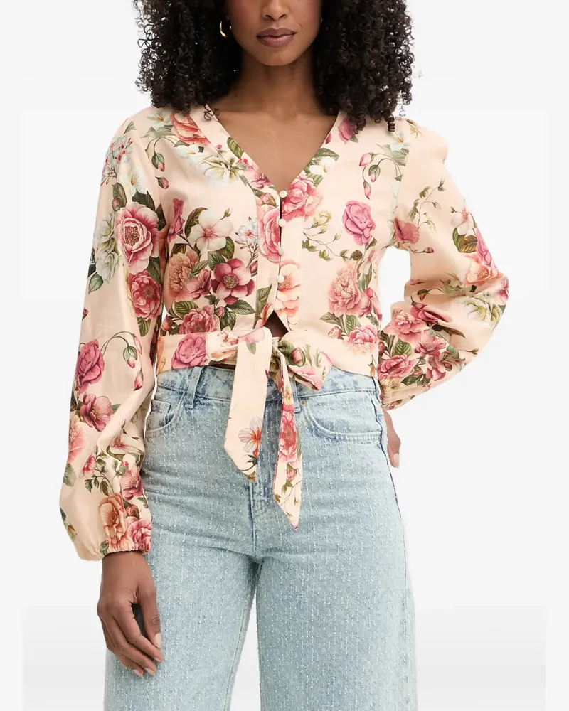 Guess Bluse mit Blumenprint - Rosa Rosa