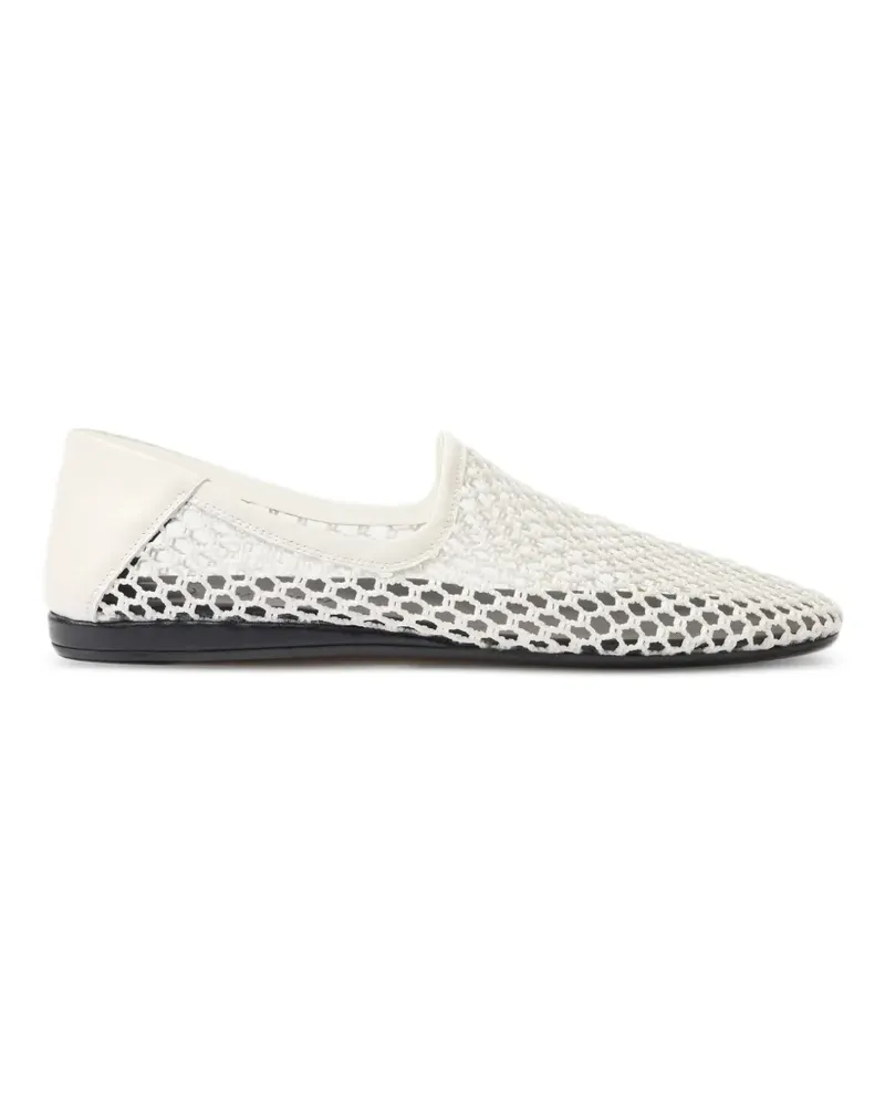 Jacquemus Les Pantoufles mesh loafers - Weiß Weiß