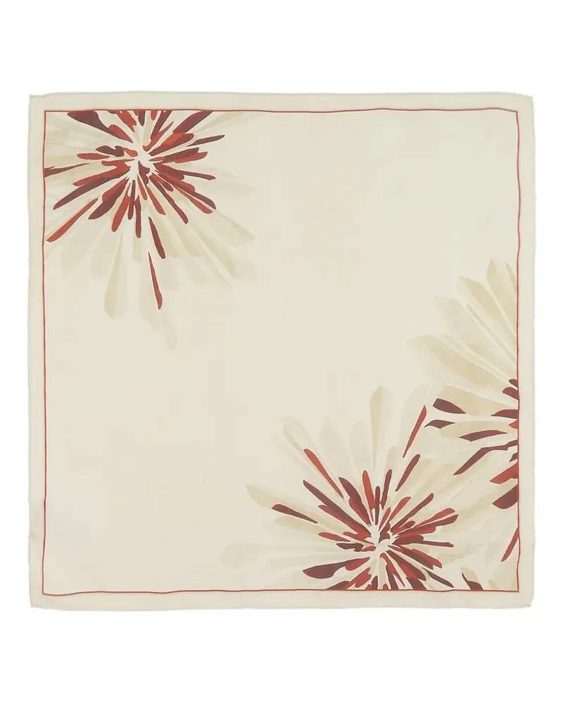 Brunello Cucinelli floral-print scarf - Nude Nude