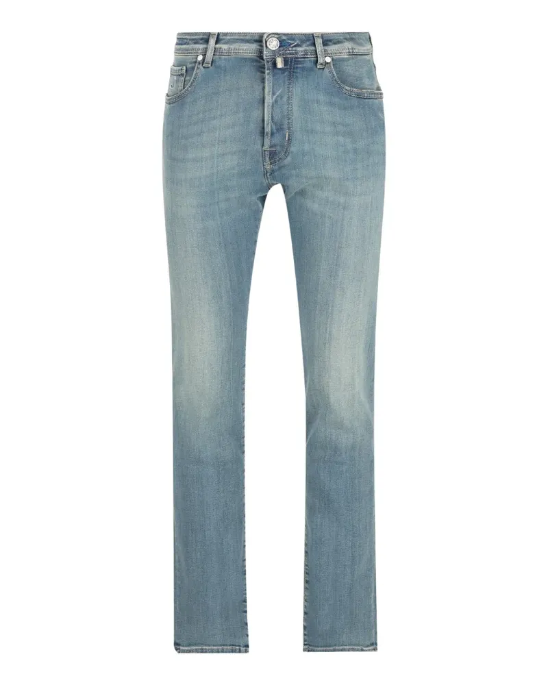 Jacob Cohën Ausgeblichene Slim-Fit-Jeans - Blau Blau