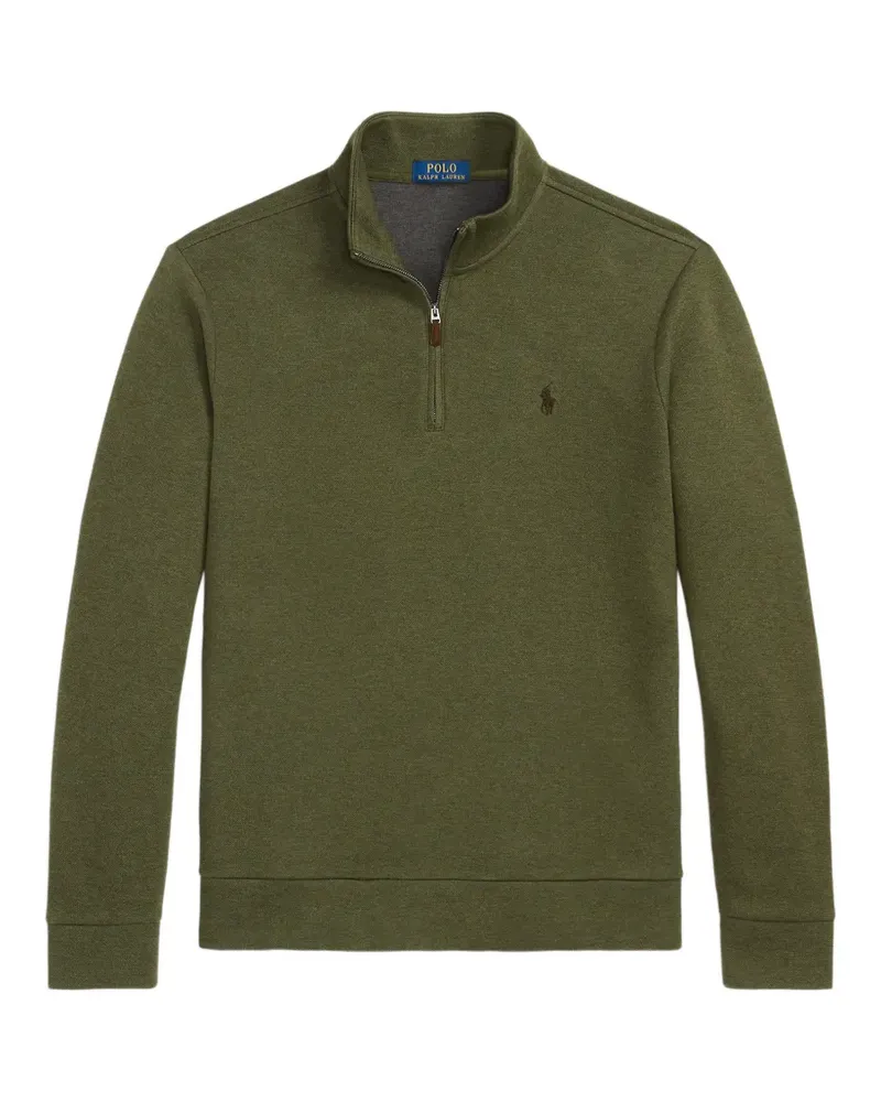 Ralph Lauren quarter-zip logo-embroidered sweater - Grün Grün