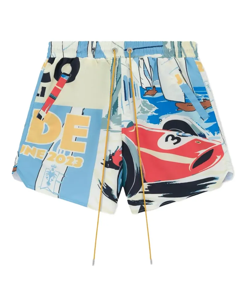 RHUDE printed swim shorts - Blau Blau
