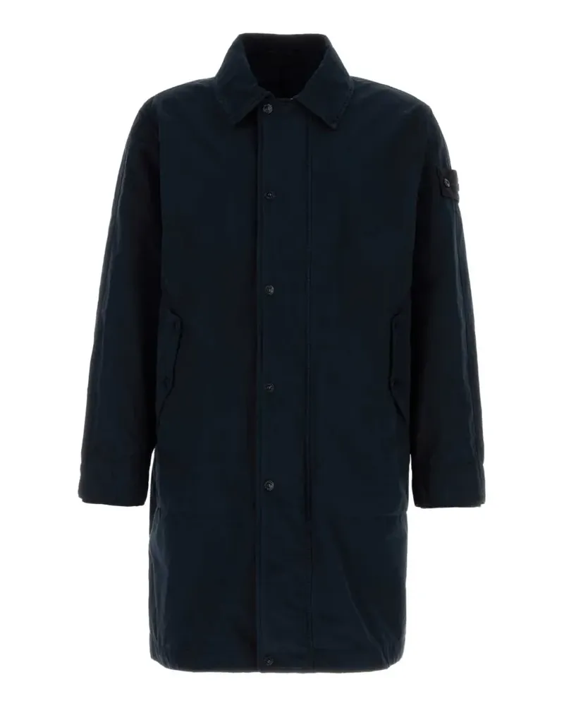Stone Island polyester blend trench coat - Blau Blau