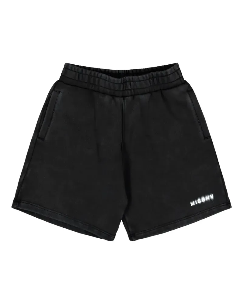 MISBHV Community logo-print track shorts - Schwarz Schwarz