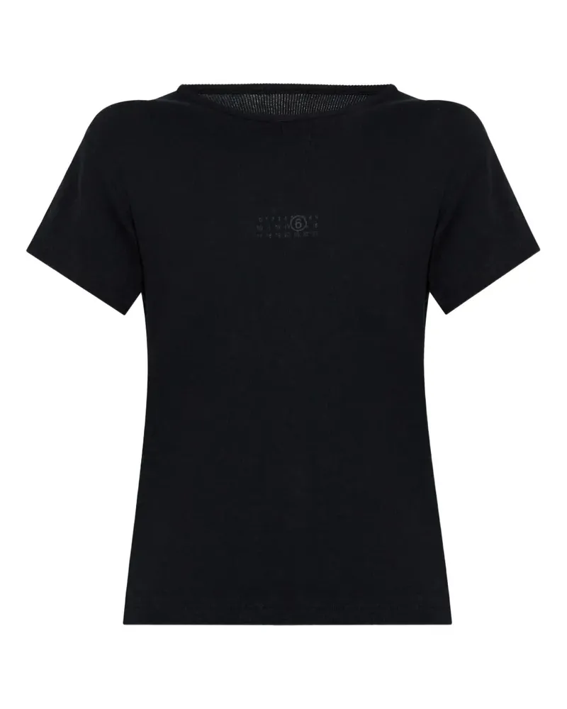 Maison Margiela T-Shirt mit Logo - Schwarz Schwarz