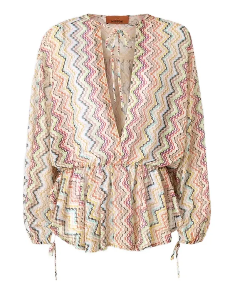 Missoni Langärmeliges Minikleid - Nude Nude