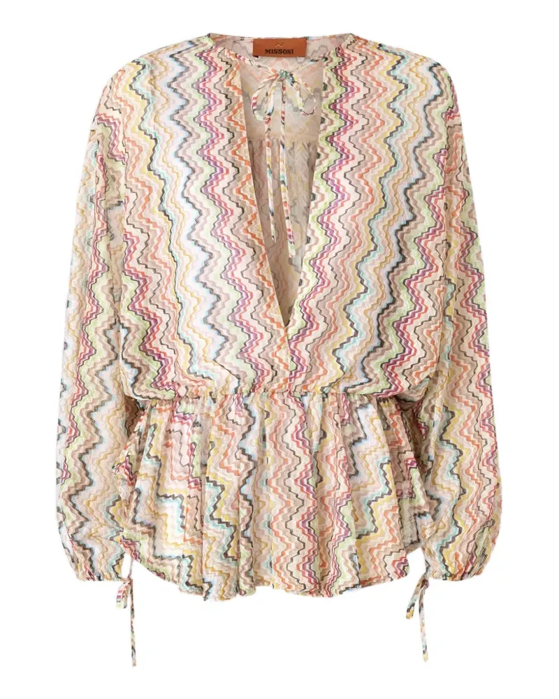 Missoni Strandkleid mit Zickzackmuster - Nude Nude