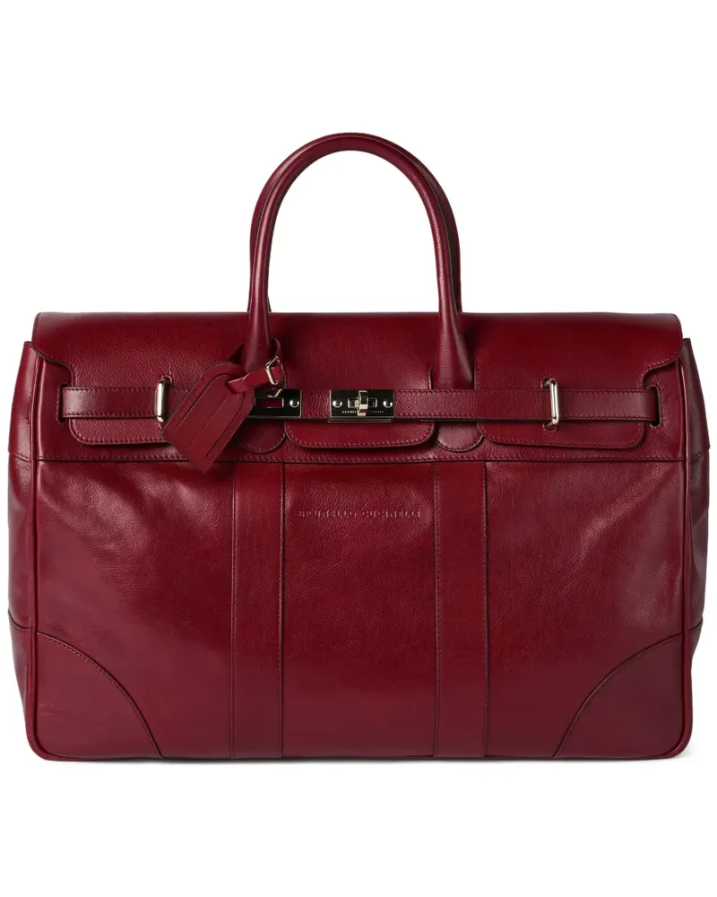 Brunello Cucinelli Reisetasche mit gebürstetem Effekt - Rot Rot