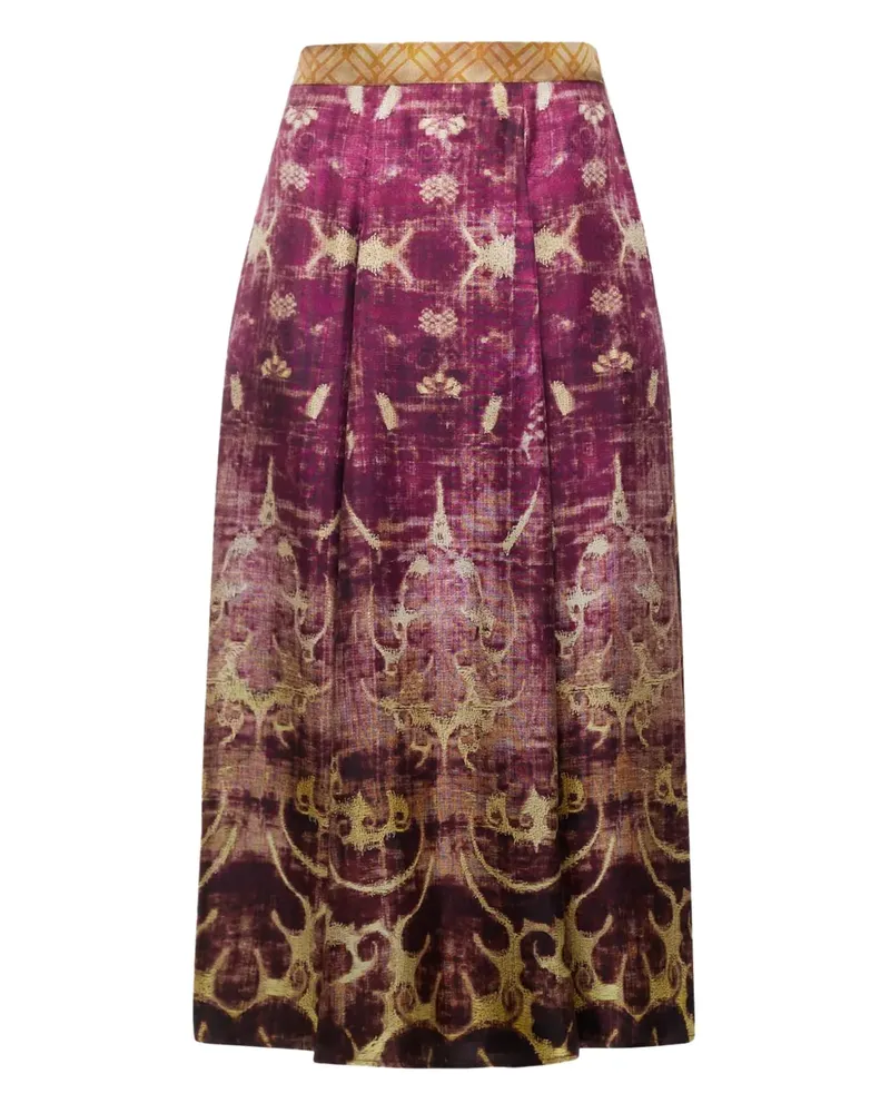 Pierre-Louis Mascia geometric-pattern midi skirt - Rosa Rosa