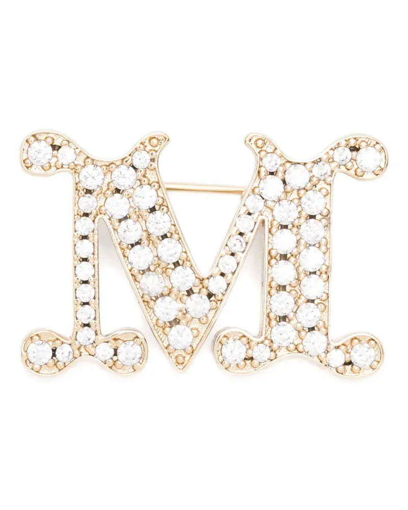 Max Mara embellished initial brooch - Gold Gold