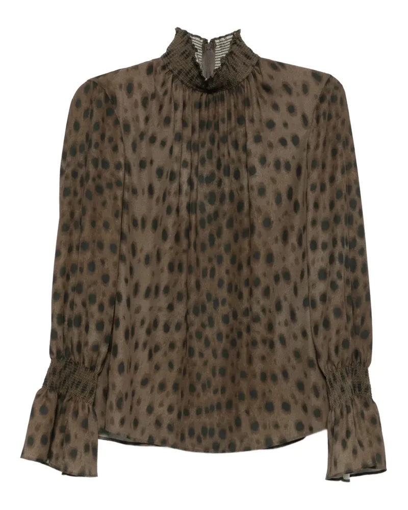 Akris Bluse mit Rüschen - Braun Braun
