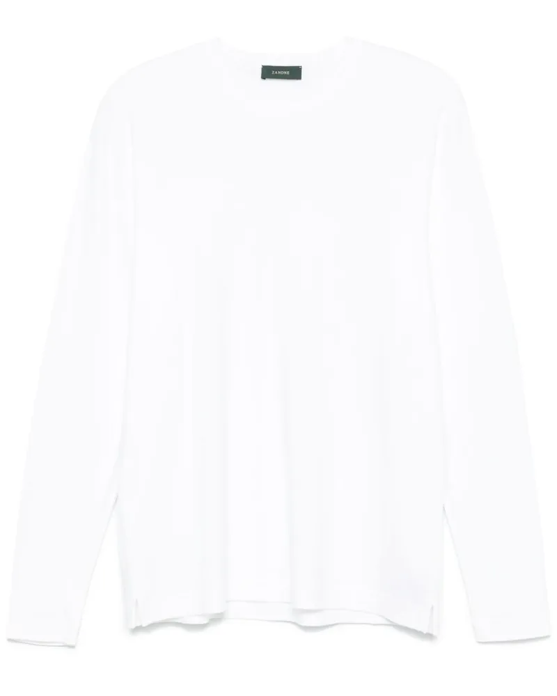 Zanone Klassisches Langarmshirt - Weiß Weiß