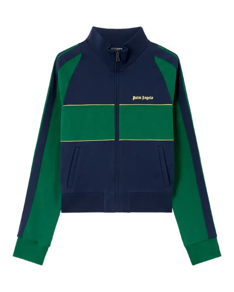 Palm Angels Reißverschluss-Pullover mit Logo - Blau Blau