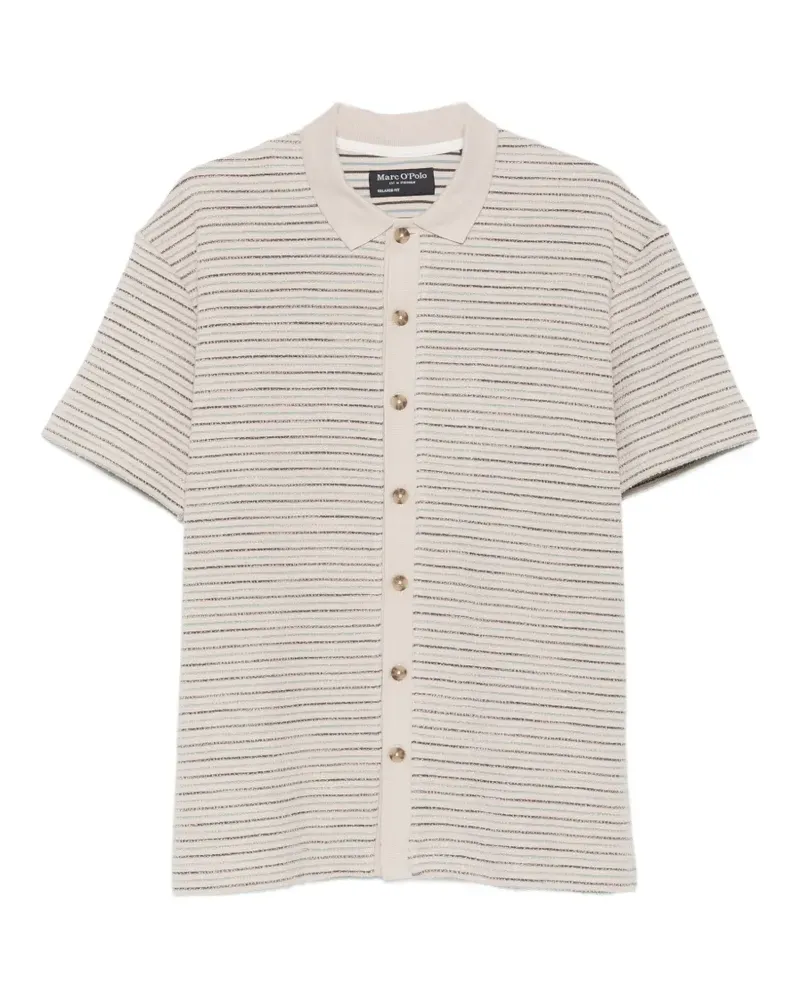 Marc O'Polo striped button-through shirt - Nude Nude
