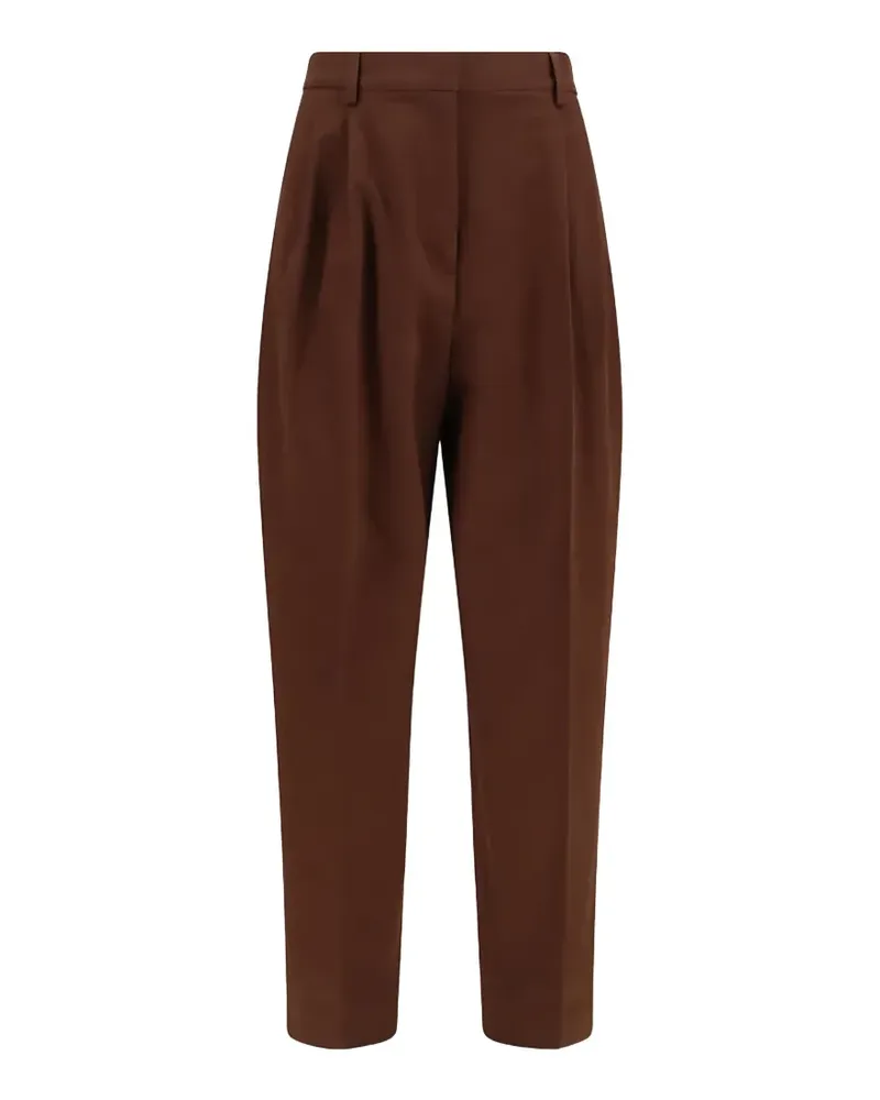 Fabiana Filippi pleated tapered trousers - Braun Braun