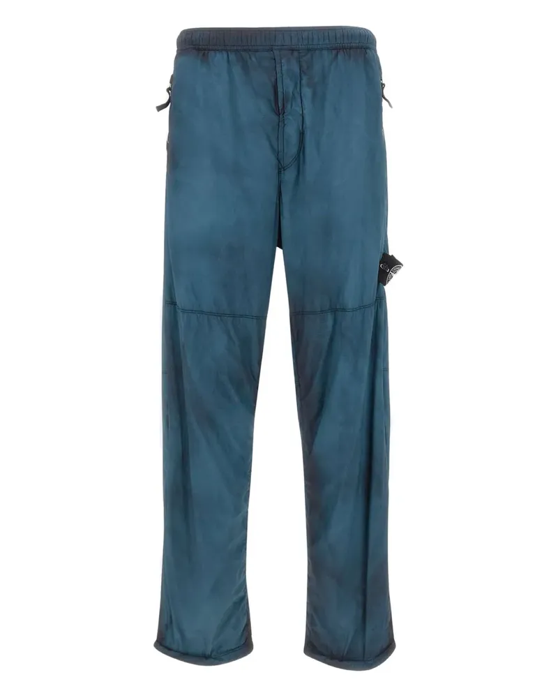 Stone Island zip pocket emblem trousers - Blau Blau
