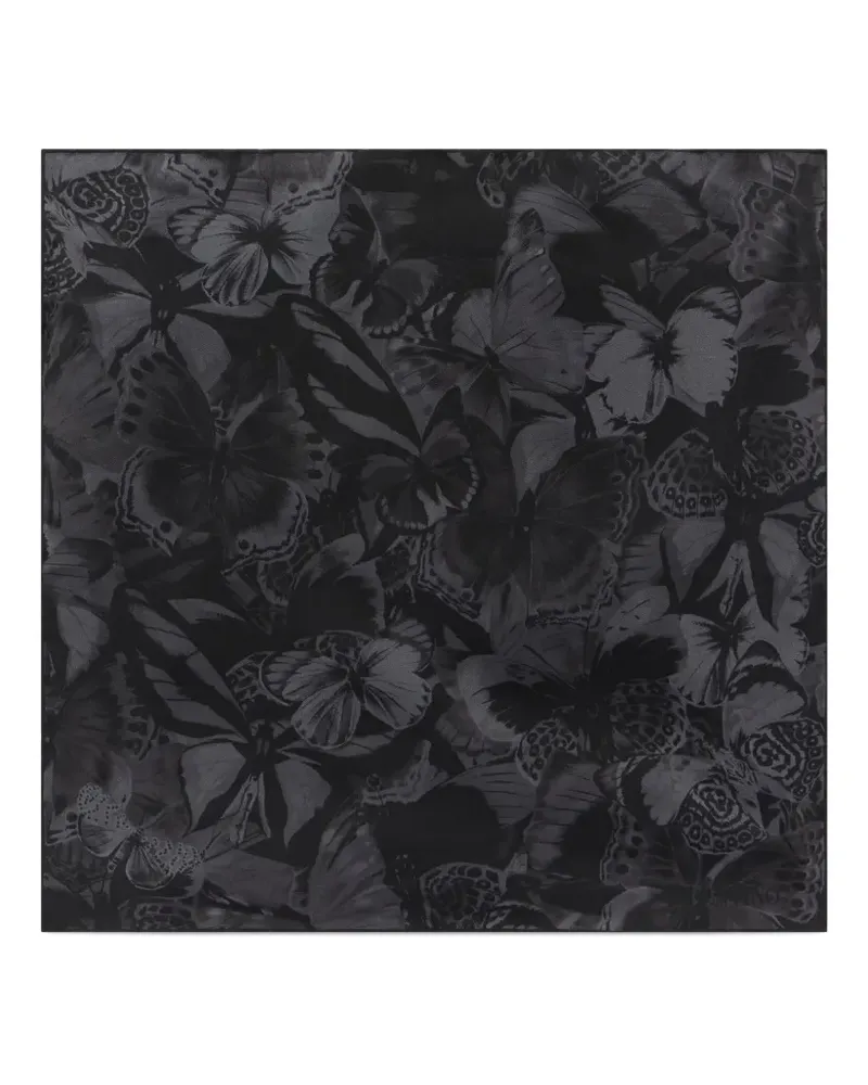 Valentino Garavani butterfly-print pocket square - Schwarz Schwarz