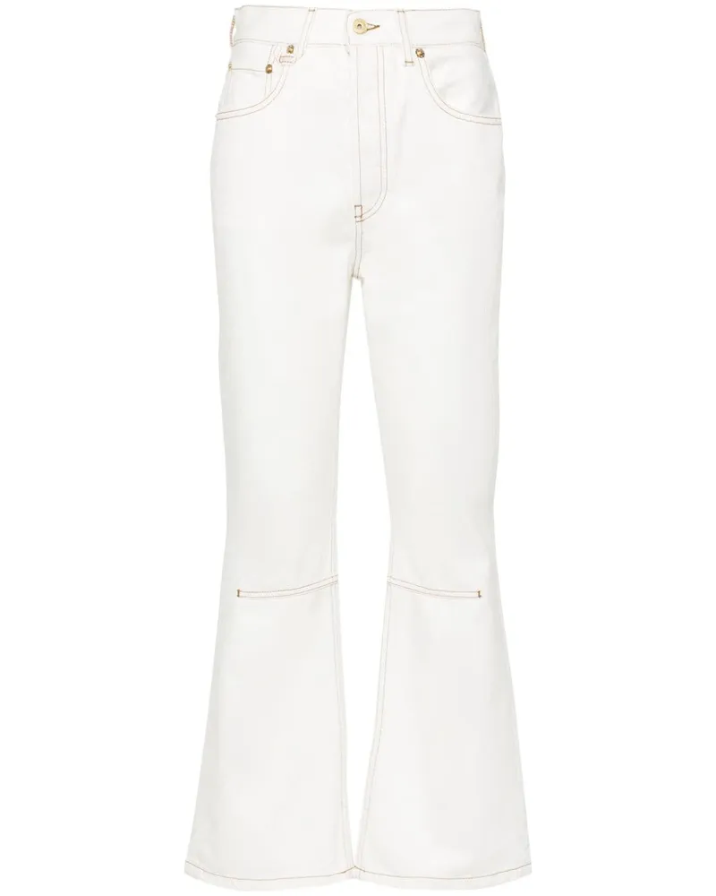 Jacquemus Le de Nimes Court Cropped-Jeans - Weiß Weiß