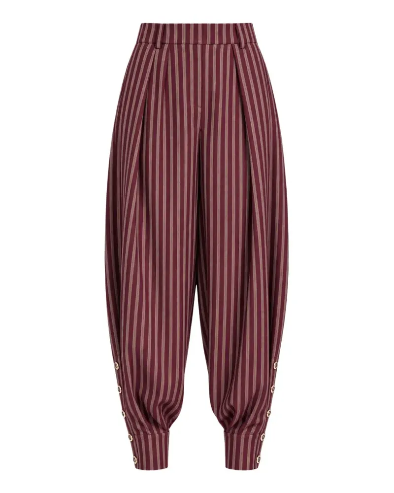 Retrofête Velora Hose mit Nadelstreifen - Rot Rot