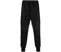 Poke Lederhose mit Kordelzug - Schwarz