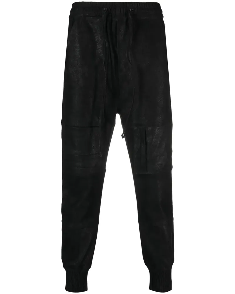 FREI-MUT Poke Lederhose mit Kordelzug - Schwarz Schwarz